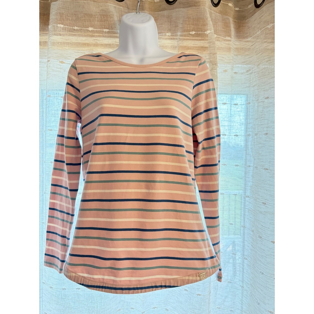 Fat Face Rose Pink Striped Classic Breton Long Sleeve Top USA 6 PNK-ROSE PINK